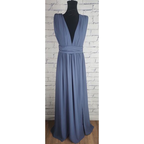 Lulus Dresses & Skirts - Lulus Dress Womens L Heavenly Hues Denim Blue prom wedding bridesmaid formal